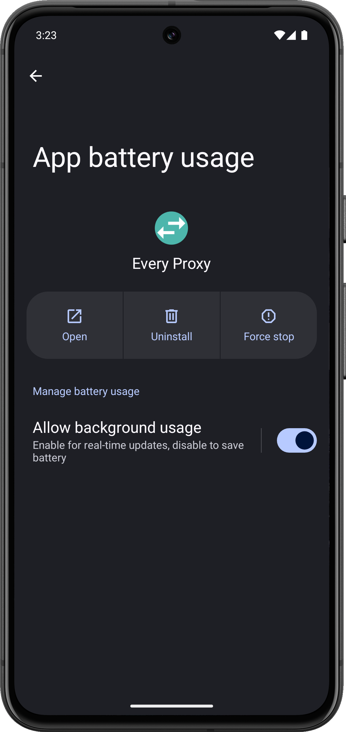 Battery Optimizations Stock